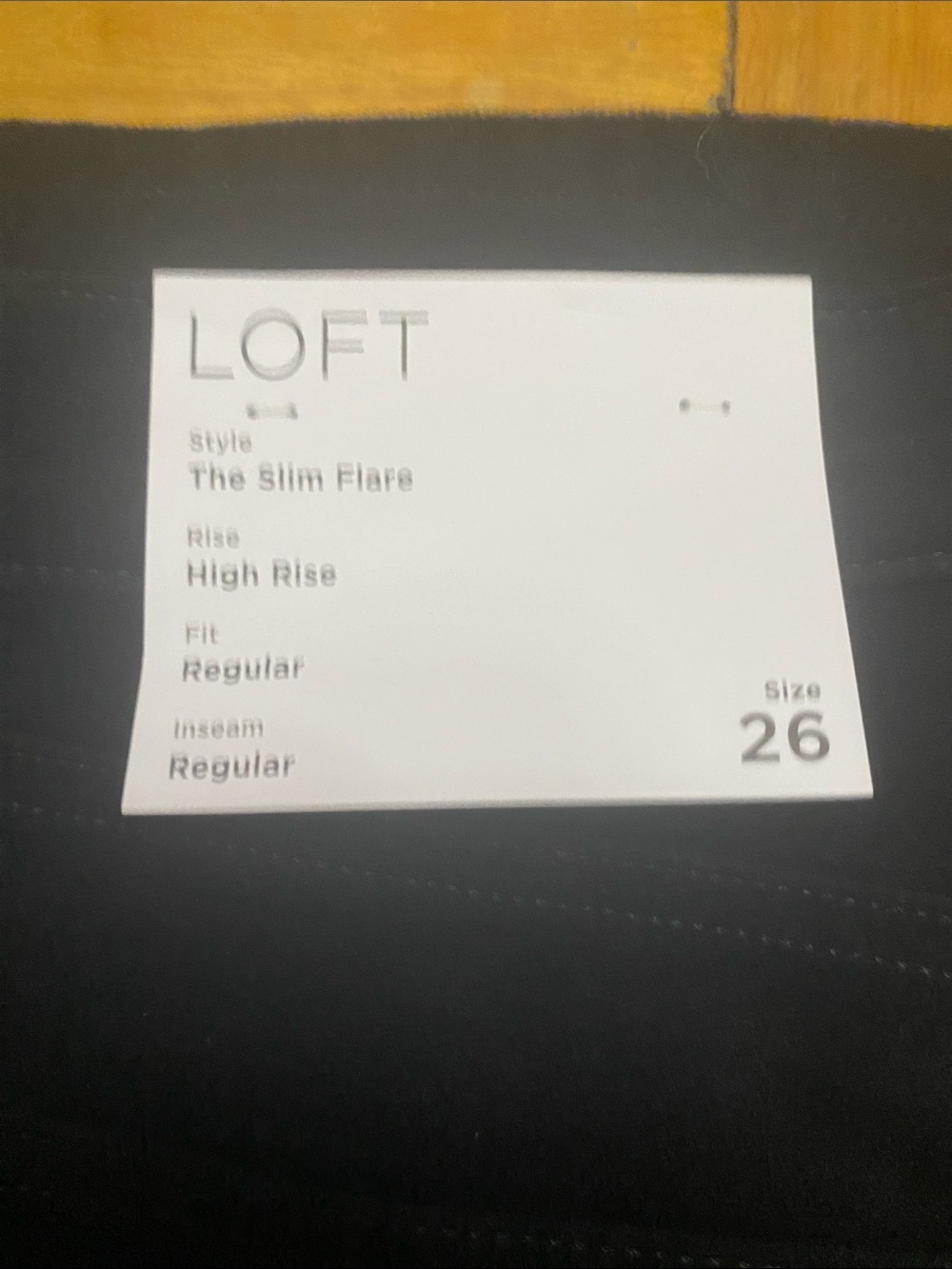 LOFT Slim Flare High Rise Jeans - Black
